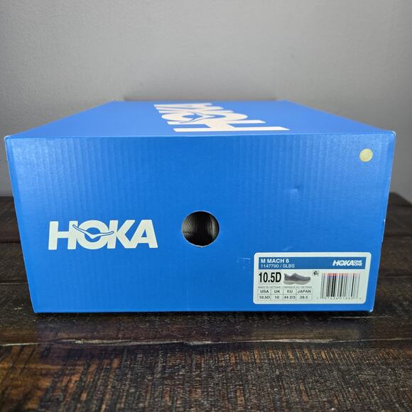 NEW Hoka One One Mach 6 Mens Size 10.5 D Running Shoes 1147790 SLBS Gray White main image 11